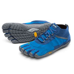 Vibram V-Trek Blue/Grey Mens Trail Shoes | India-426930